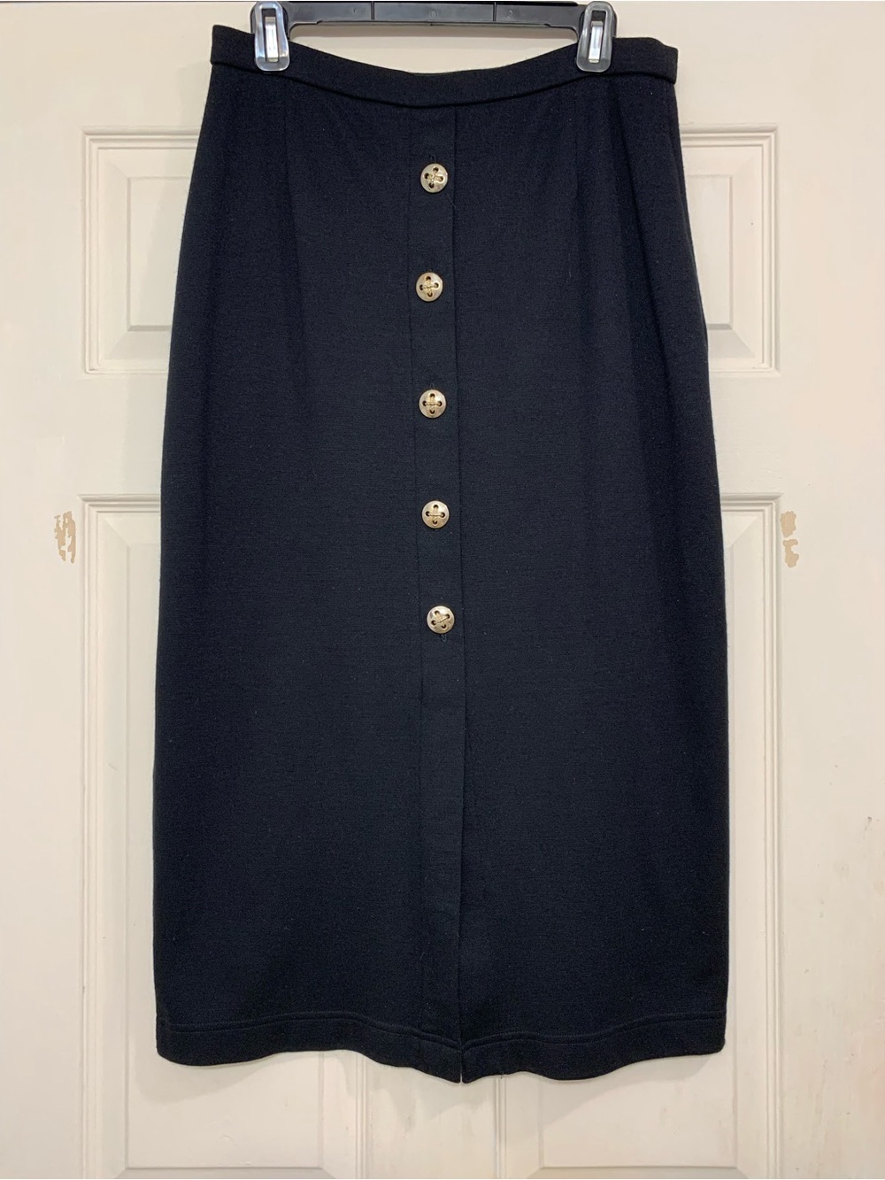 Vintage CounterParts Black Gold Sz 12 Pencil Skirt. 3598